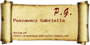 Poszavecz Gabriella névjegykártya