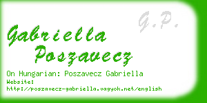 gabriella poszavecz business card